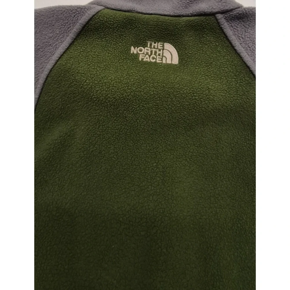 North Face Khumbu men's‎ green/gray fleece full zip jacket sz. SM